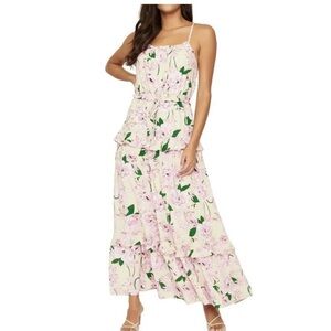 Lost + Wander Floral Dress with Pink and Cream Hues